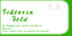 viktoria held business card